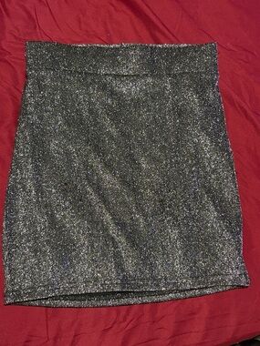 Forever 21 Sparkling Metallic Mini Skirt - Black